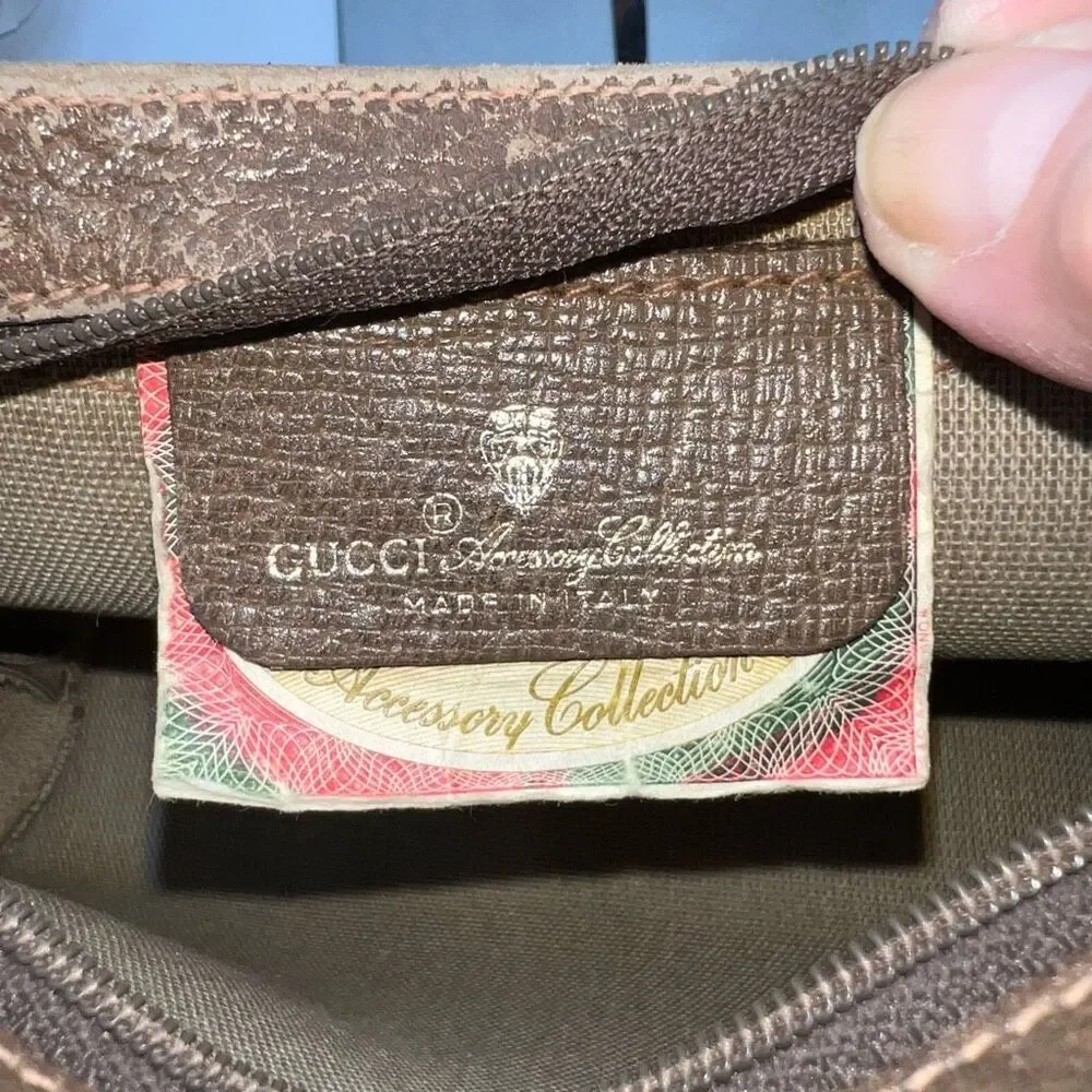 Gucci Vintage Accessory Collection GG Supreme Canvas Cosmetic Pouch